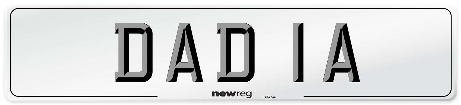 DAD 1A Number Plate from New Reg